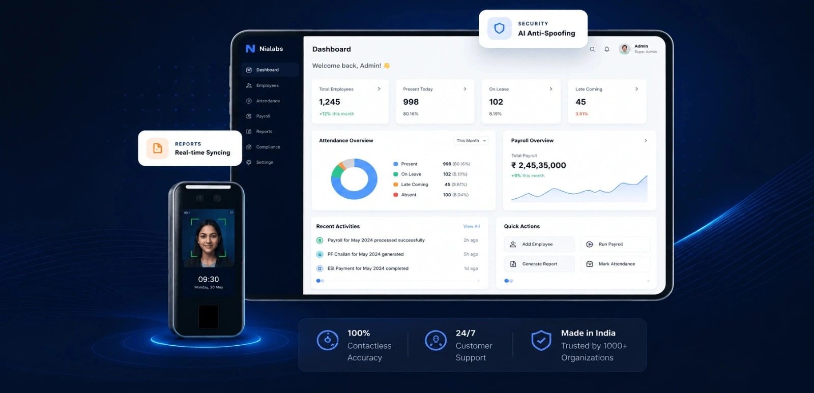 HRMS Software with Biometric Attendance & Payroll