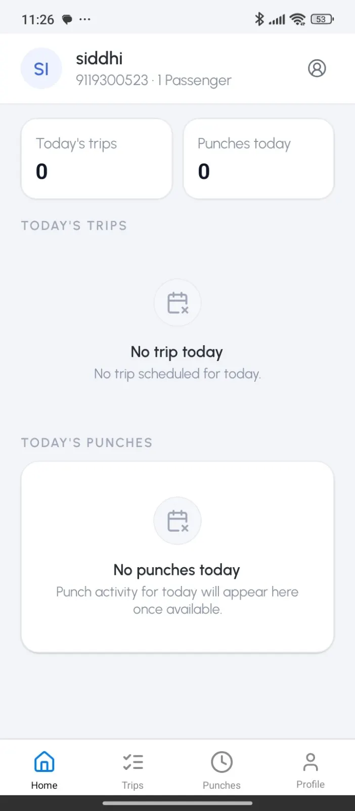 NIA Transport passenger and parent mobile app